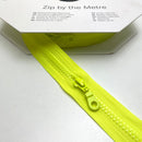 Veno Neon Reißverschluss P60 Meterware inkl. 1 aufgezogenen Schieber neongelb