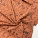 French Terry Sweat Stoff Safari braun