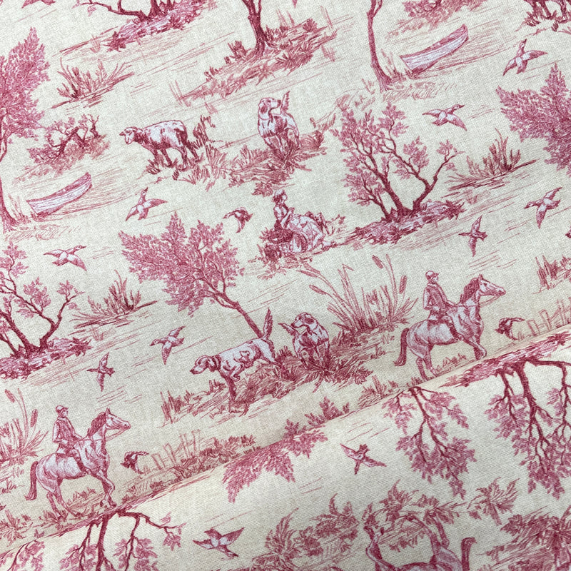 Westfalenstoffe Stoff Baumwolle Versailles rosa rot