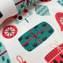 Swafing Joyful Christmas Stoff Baumwolle Weihnachten weiß