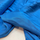 Fibre Mood Viskose Webware Stoff uni blau glänzend
