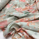 Viskose Rippjersey Stoff Muster grün