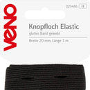 Veno Knopfloch Elastic 20mm schwarz