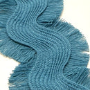 Zackenlitze mit Fransen 60mm breit lavendelblau