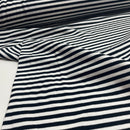 Jersey Stoff Streifen schwarz weiß