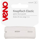 Veno Knopfloch Elastic 20mm weiß