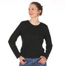Papierschnittmuster Studio Schnittreif Frau Yelda Longsleeve mit Schleife & Materialmix