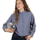 Papierschnittmuster Schnittreif Frau Lana elegante Bluse mit Rüschenkragen