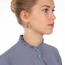 Papierschnittmuster Schnittreif Frau Lana elegante Bluse mit Rüschenkragen