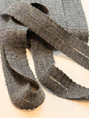 Einfassband Einfaßtresse 28mm grau