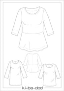 Papierschnittmuster Kibadoo Tiri Peplum Oberteil