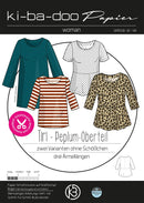Papierschnittmuster Kibadoo Tiri Peplum Oberteil