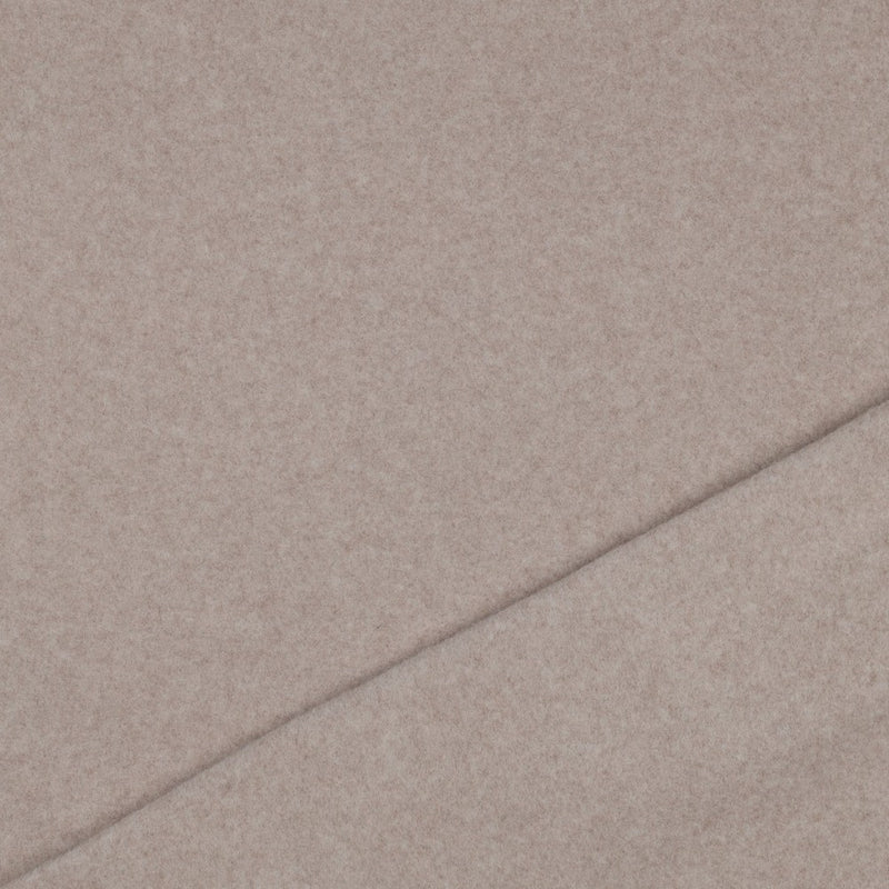 Baumwoll Fleece Stoff uni beige