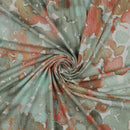 Viskose Rippjersey Stoff Muster grün