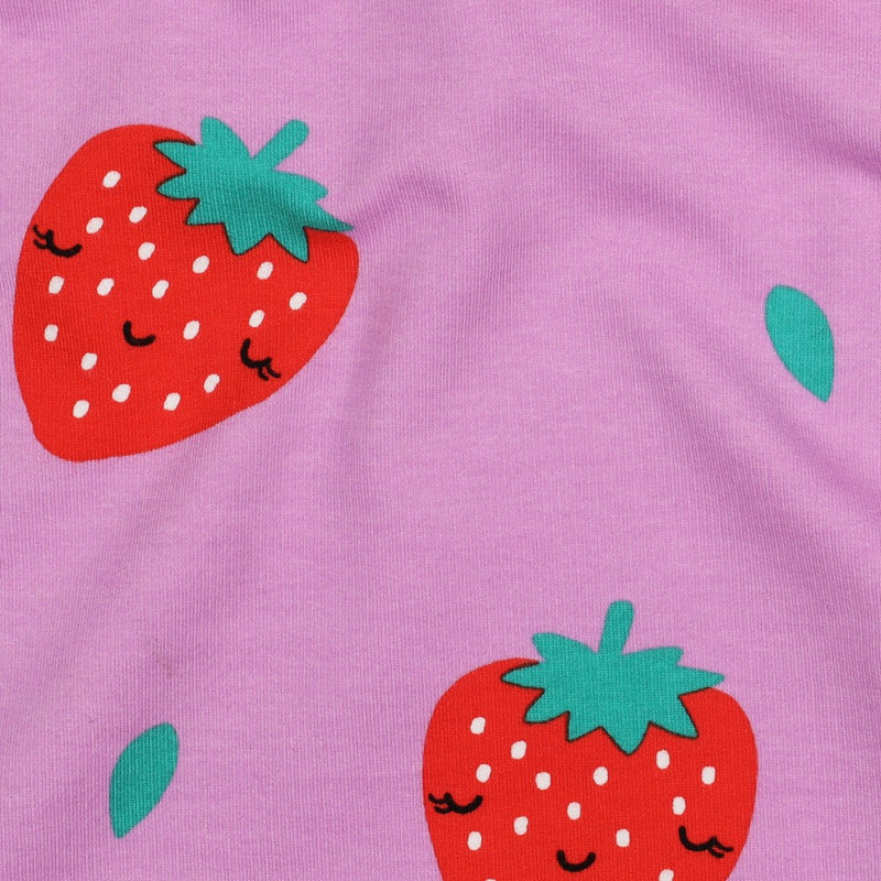 French Terry Stoff Sweat Erdbeeren