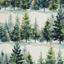Swafing Winterberg Canvas Stoff Winter grün