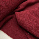 Teddy Boucle Plüsch Stoff Jackenstoff mit Fleeceabseite bordeaux