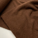 Teddy Boucle Plüsch Stoff Jackenstoff mit Fleeceabseite braun