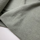Teddy Boucle Plüsch Stoff Jackenstoff mit Fleeceabseite Salbei