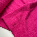 Teddy Boucle Plüsch Stoff Jackenstoff mit Fleeceabseite pink