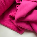Teddy Boucle Plüsch Stoff Jackenstoff mit Fleeceabseite pink