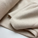 Swafing Jin melange Stoff Strickstoff Baumwollstrick beige