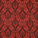 Viskose Stoff mit Stretchanteil Webware Paisley Muster rostbraun