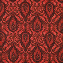Viskose Stoff mit Stretchanteil Webware Paisley Muster rostbraun