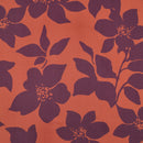Viskose Stoff mit Stretchanteil Webware Blumen Muster braun