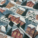 Swafing Winterberg Canvas Stoff Winter blau