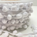 Pompom Borte 15 mm weiss