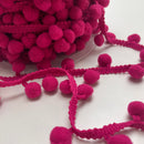 Pompom Borte 15 mm fuchsia