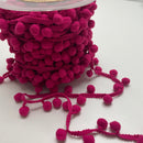 Pompom Borte 15 mm fuchsia