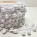 Pompom Borte 15 mm weiss