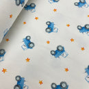 Jersey Stoff Trecker weiß