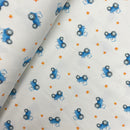 Jersey Stoff Trecker weiß