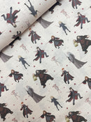 Baumwolle Stoff Harry Potter beige