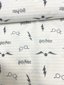 Baumwolle Stoff Harry Potter weiß