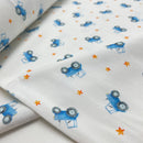 Jersey Stoff Trecker weiß