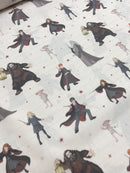 Baumwolle Stoff Harry Potter beige