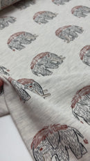 Jersey Stoff beige meliert Mammut