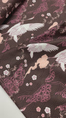 Sportjersey Stoff Funktionsjersey Crane Bird braun