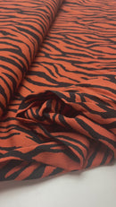 Viskose Stoff Zebramuster braun