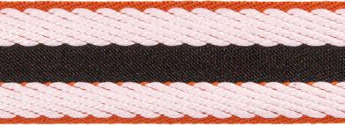 Veno Gurtband schwarz weiß orange 40 mm