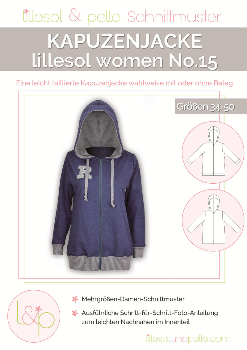 Papierschnittmuster Lillesol & Pelle No. 15 Kapuzenjacke