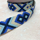 Veno Gurtband blau beige 38 mm