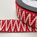 Veno Gurtband Zickzack rot 38 mm