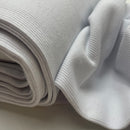 Feines Rippen Bündchen Schlauchware weiß