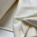 Feines Rippen Bündchen Schlauchware naturweiß