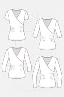 Papierschnittmuster Pattydoo Jessy Wickelshirt